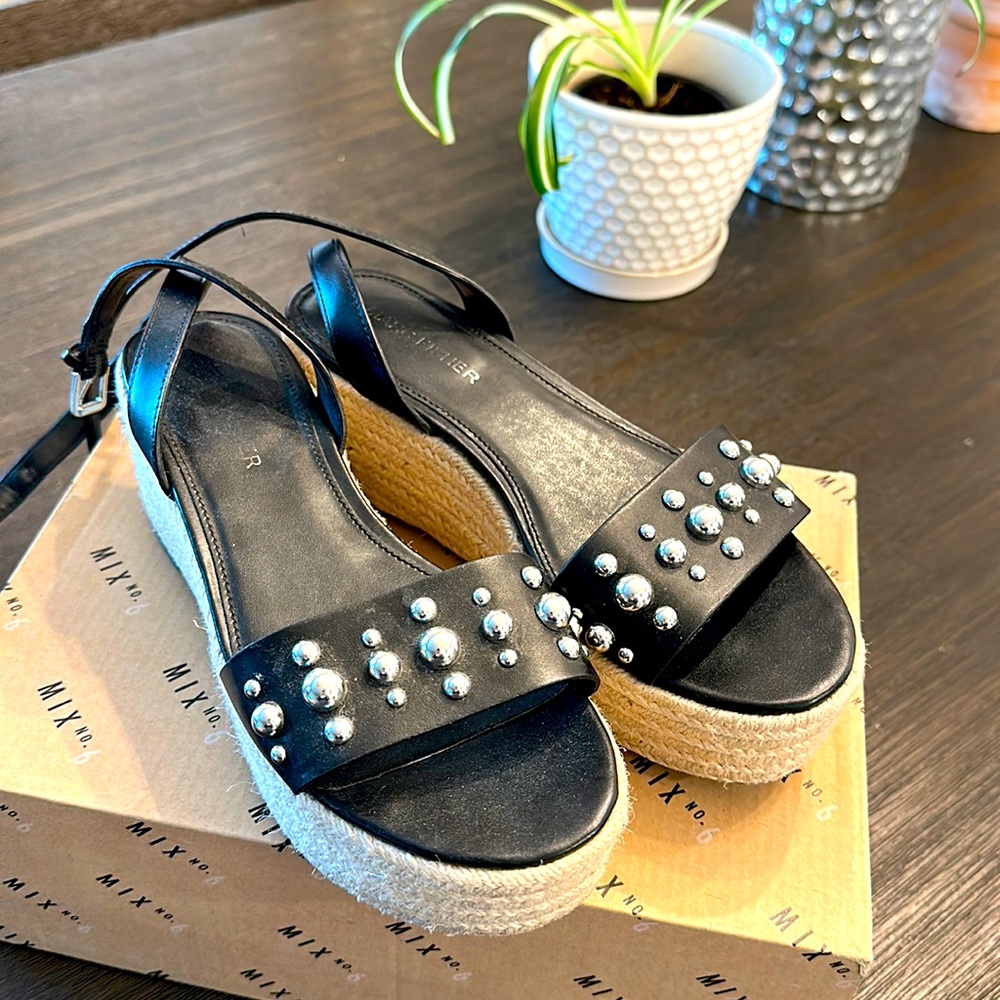 Marc Fisher studded espadrilles sandals